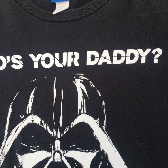 Darth Vader “who’s your daddy” tee in black - Picture 2 of 3